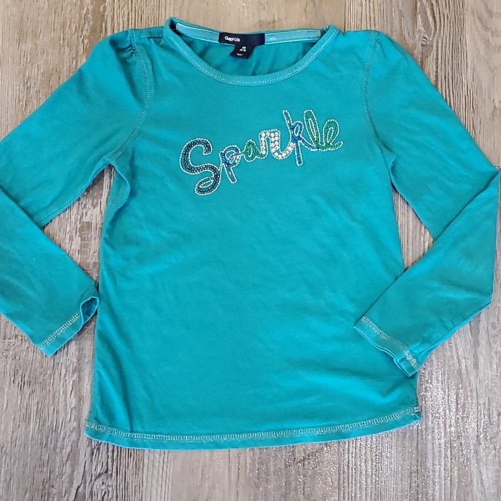 GAP Sparkle Long Sleeve T-Shirt Size XS 4/5